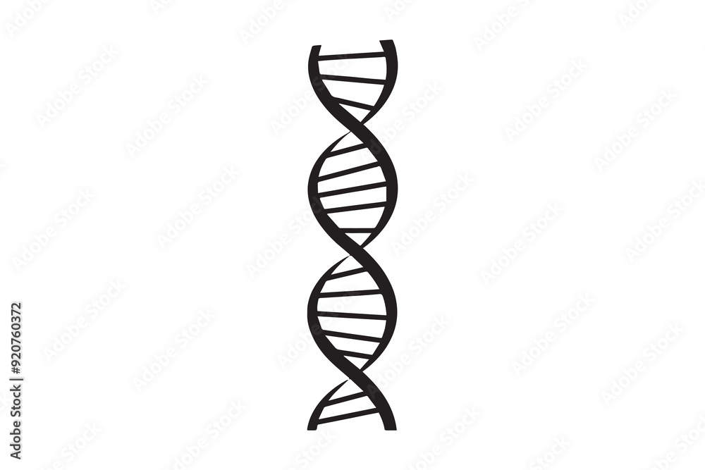 dna strand on white