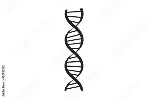 dna strand on white