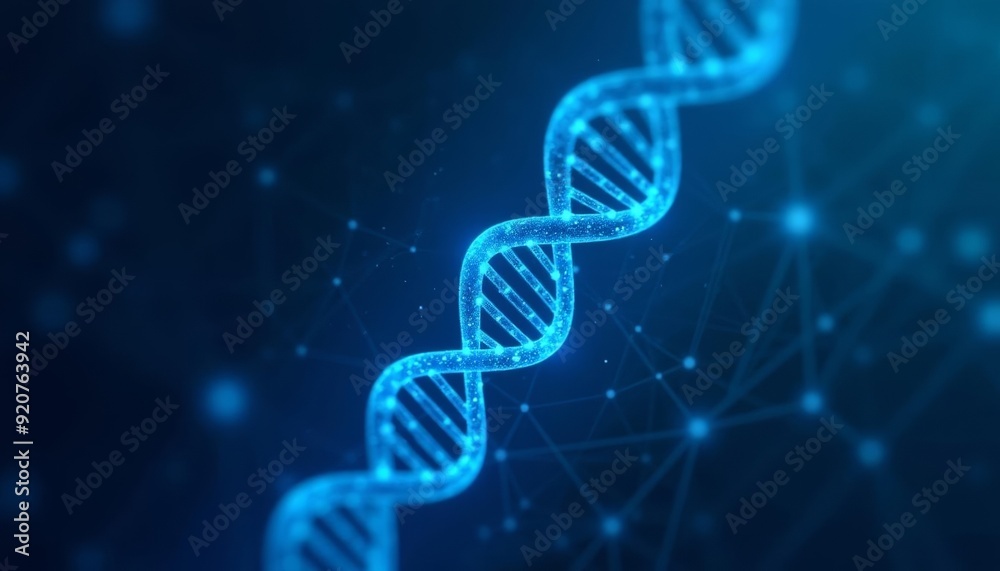 Obraz premium Exploring the blueprint of life DNA and its intricate network