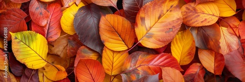 Wallpaper Mural A collection of brightly colored autumn leaves featuring gradients of yellow, orange, and red, showcasing the diversity of the season. Torontodigital.ca