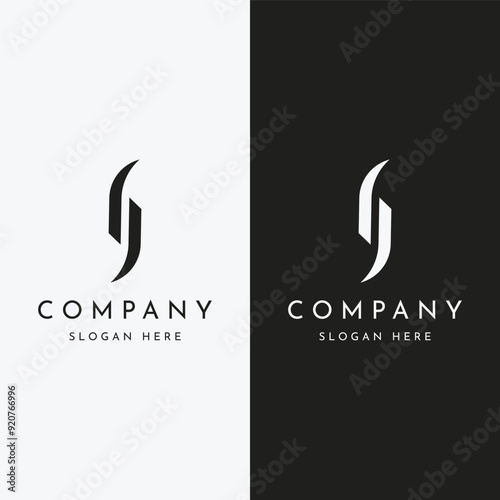 Initial letter element abstract template logo design with geometry. Modern, minimalist and luxury artistic symbol.