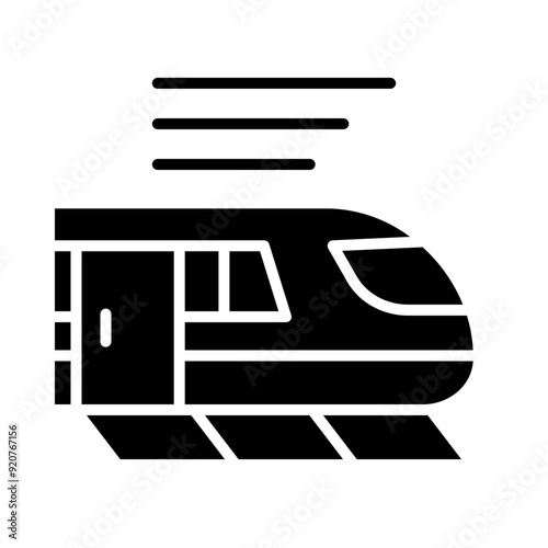 HighSpeed Train glyph icon