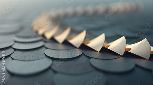  A macro shot of a metallic gadget resting atop a surface, featuring a group of miniature metal accessories in the periphery