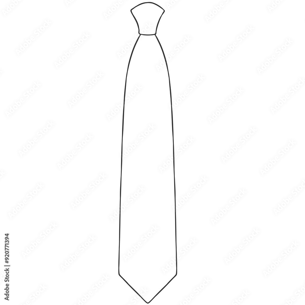black outline tie mockup cartoon illustration black outline tie mockup cartoon illustration
