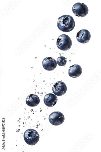 Mystic photo of Lowbush Blueberry, isolated on white background