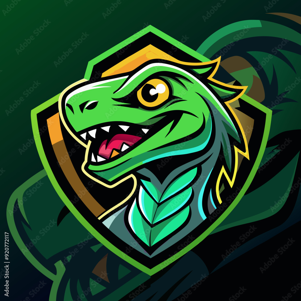 Lizzard mascot esport game logo illustration for sport game team Lizzard mascot esport game logo illustration for sport game team