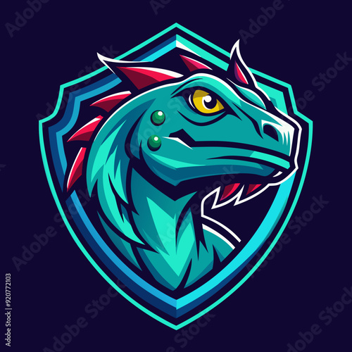 Lizzard mascot esport game logo illustration for sport game team