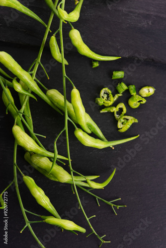 Radish pods are known as Moongre, Sengri, Mogri or Sogri photo