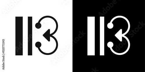 alto clef icon logo set vector