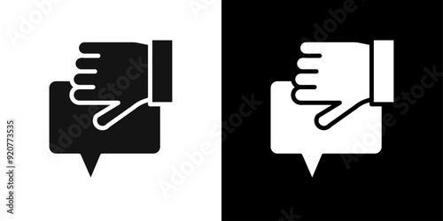 bad feedback icon logo set vector