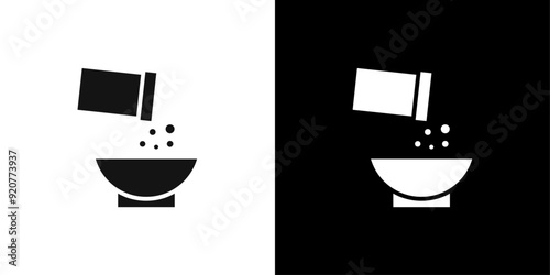 breakfast Flakes bowl icon logo set vector