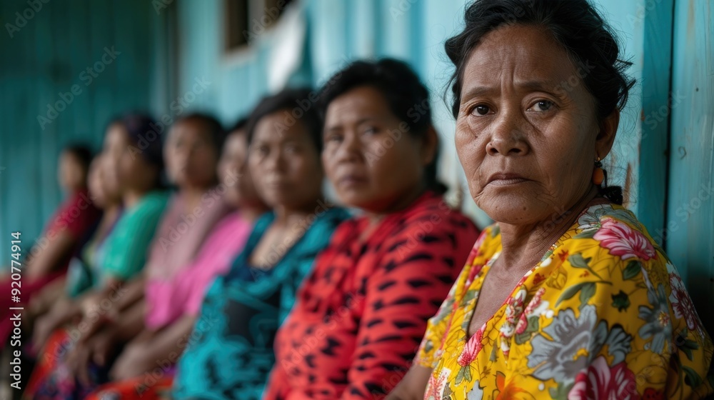 Portrait of a group of empowered indigenous women participating in a support program showcasing their cultural diversity community strength and resilience in the face of marginalization Portrait of a group of empowered indigenous women participating in a support program showcasing their cultural diversity community strength and resilience in the face of marginalization