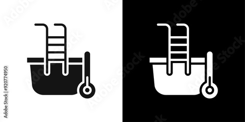 Cold plunge icon logo set vector