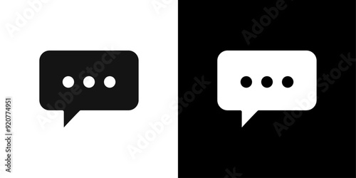 Comment icon logo set vector