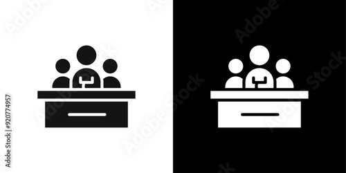 committee board icon logo set vector