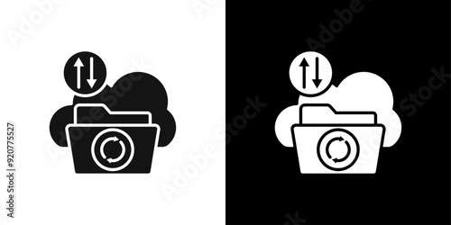 Data Recovery icon logo set vector