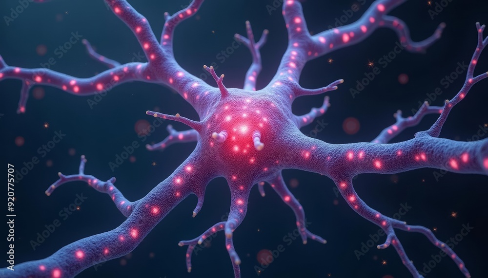  Neural network illuminated in vibrant hues