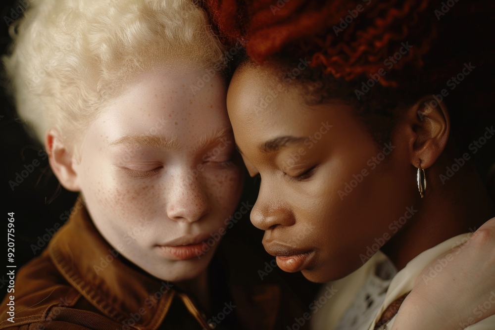 Two women embracing each other in a warm and affectionate manner. This scene captures the essence of friendship and love. Two women embracing each other in a warm and affectionate manner. This scene captures the essence of friendship and love.