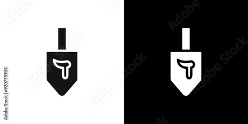 dreidel icon logo set vector