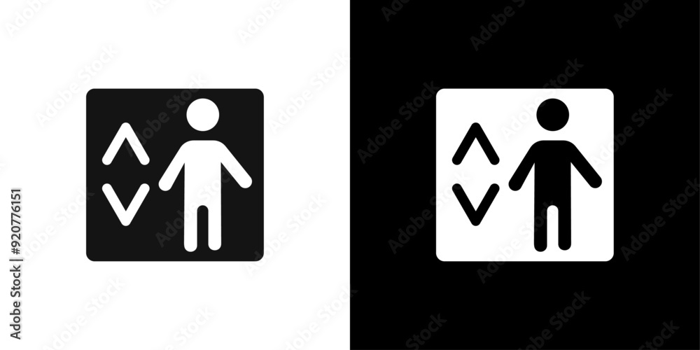 Fototapeta premium elevator lift icon logo set vector