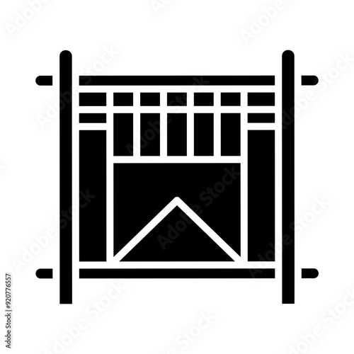 Weaving Loom glyph icon