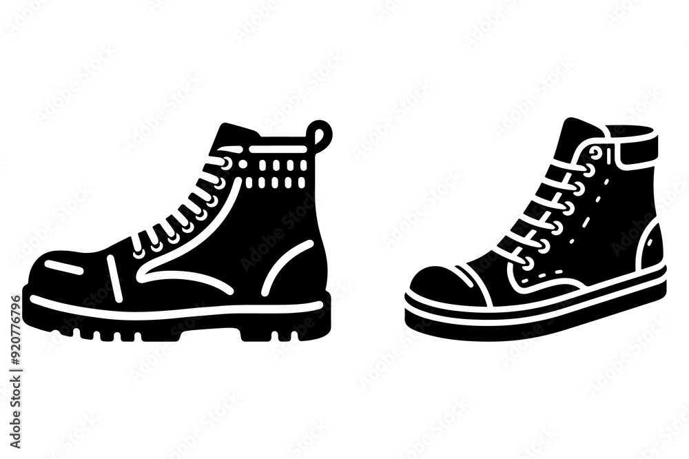 shoe icon silhouette vector illustration isolated on transparent background- Generative AI shoe icon silhouette vector illustration isolated on transparent background- Generative AI