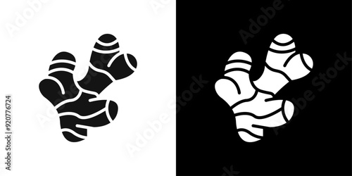 ginger icon logo set vector