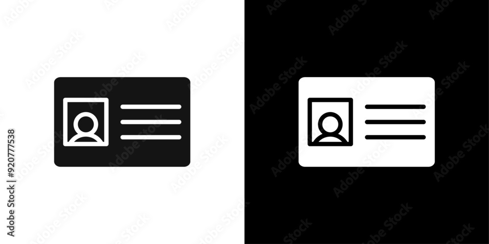 Identification card icon logo set vector Identification card icon logo set vector