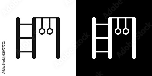 jungle gym icon logo set vector