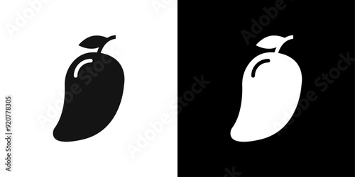 Mango icon logo set vector