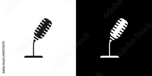 Microphone icon (2) logo set vector