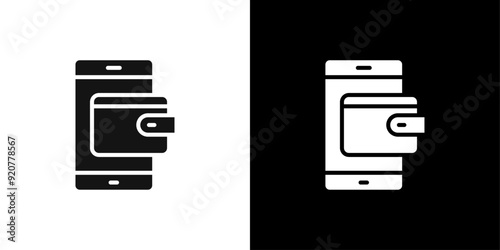 mobile payment icon logo set vector