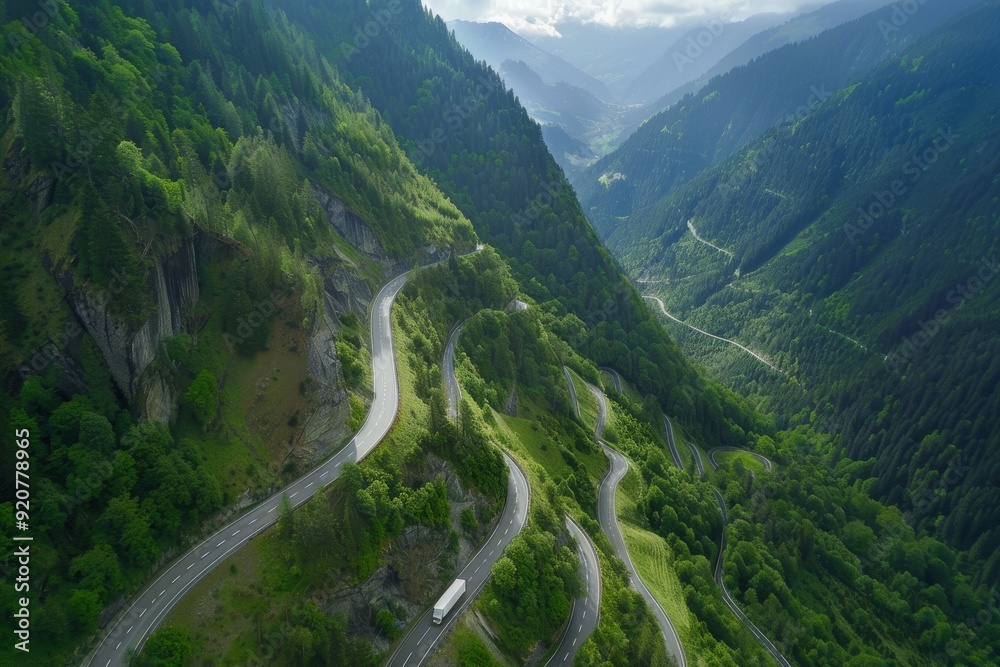 Serpantine in the Pyrenees mountains during sunset, Andorra - France. Beautiful simple AI generated image in 4K, unique. Serpantine in the Pyrenees mountains during sunset, Andorra - France. Beautiful simple AI generated image in 4K, unique.