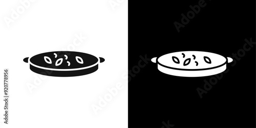 paella icon logo set vector