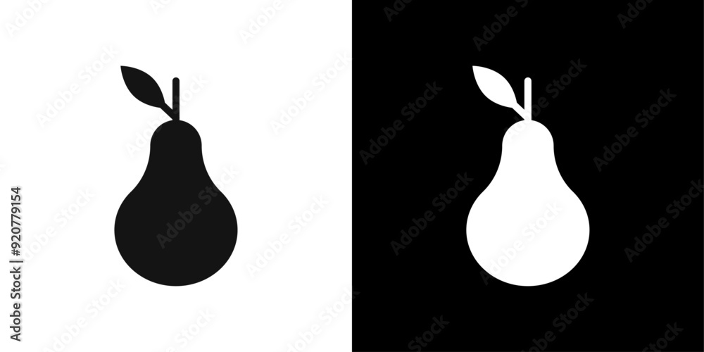 Pear icon logo set vector Pear icon logo set vector