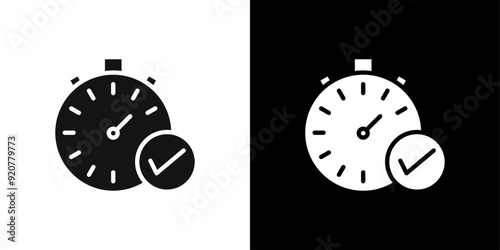 Quick approval icon logo set vector