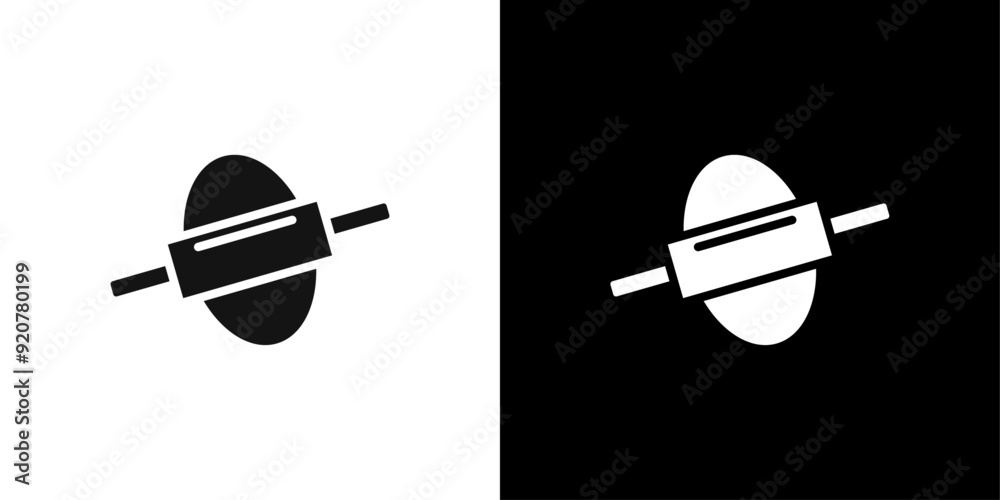 Rolling pin icon logo set vector
