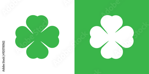 Saint patrick Leaf clover icon logo set vector