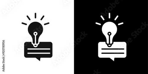 Suggestion icon logo set vector