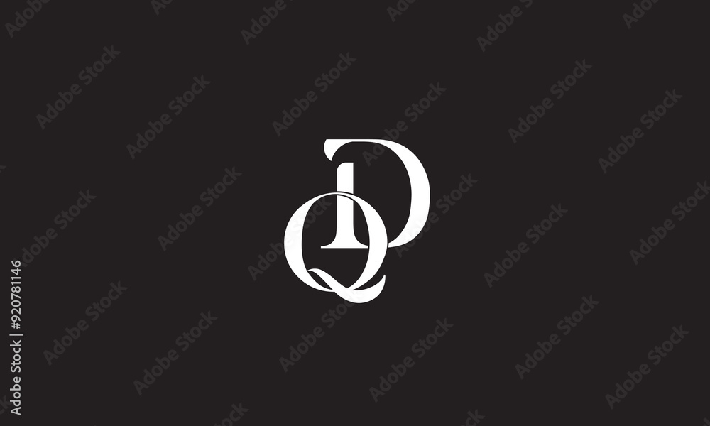 QD, DQ, D, Q Abstract Letters Logo Monogram QD, DQ, D, Q Abstract Letters Logo Monogram