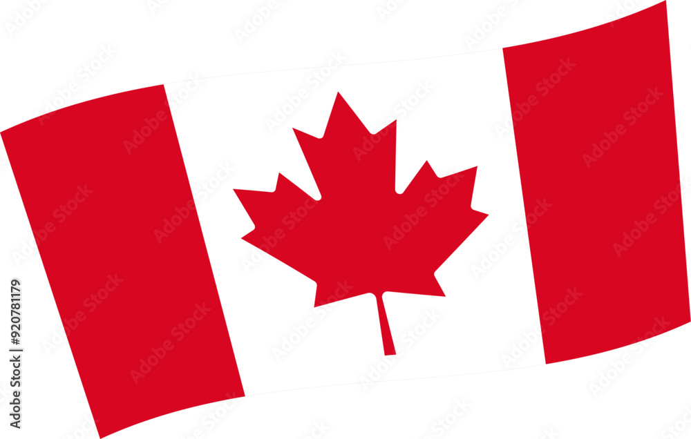 Obraz premium The national flag of Canada vector illustration. Transparent background