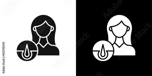 Trichologist icon logo set vector