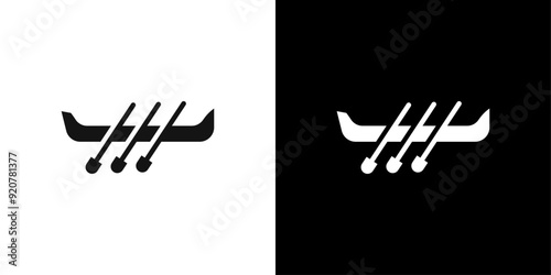 trireme icon logo set vector