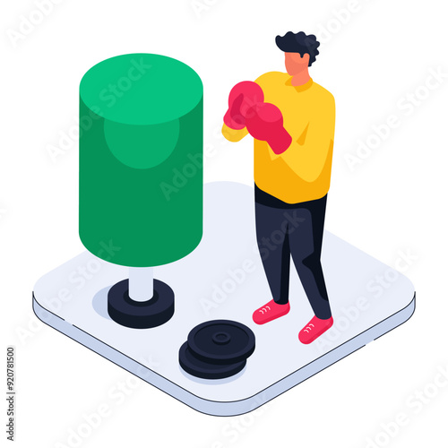 An illustration design of boxing 

