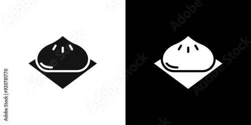 wonton icon logo set vector