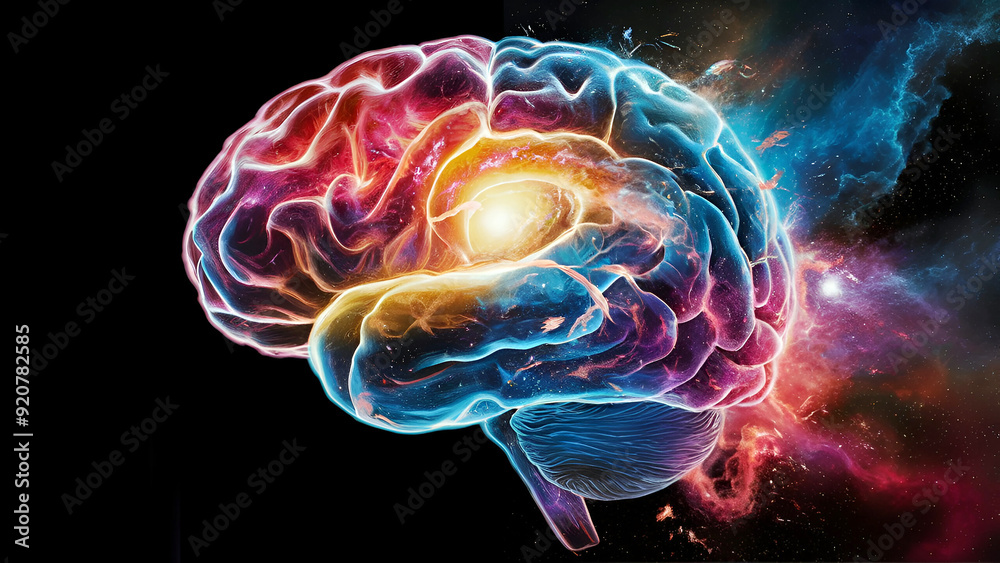 Fototapeta premium A human brain - Generative AI