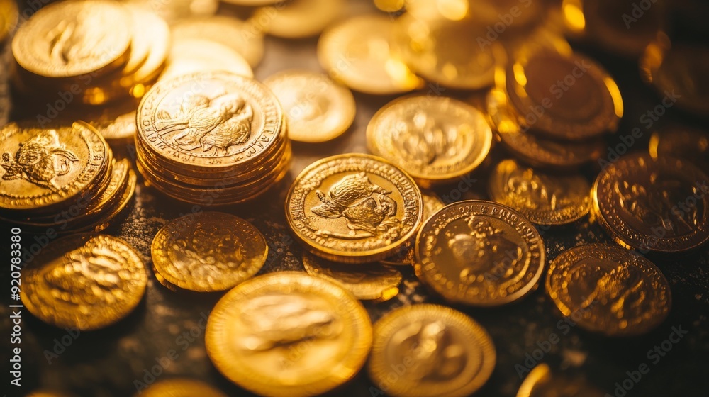 Stacks of money piled neatly beside scattered Stacks of money piled neatly beside scattered