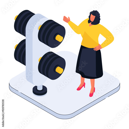 A unique design illustration of weight plates 

