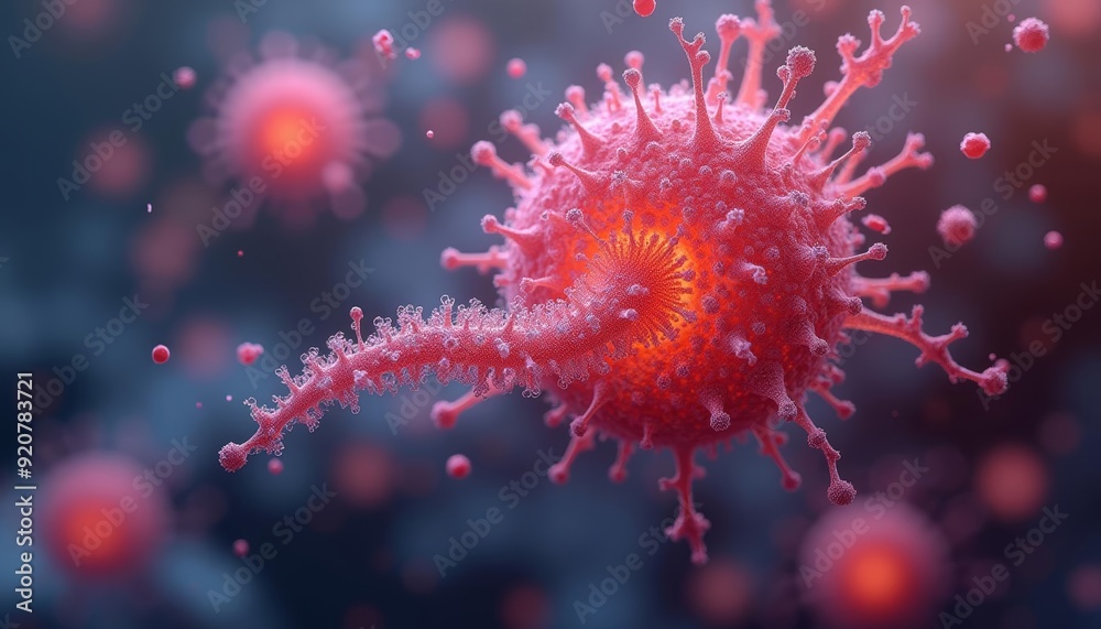 Vivid Virus A CloseUp Look at a Viral Particle Vivid Virus A CloseUp Look at a Viral Particle