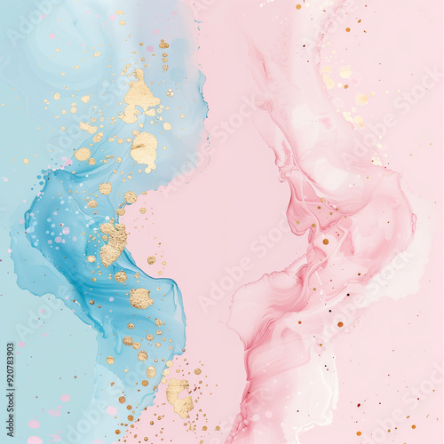 Adorable watercolor poster for a gender reveal party